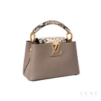 Louis Vuitton Capucines Gray Python