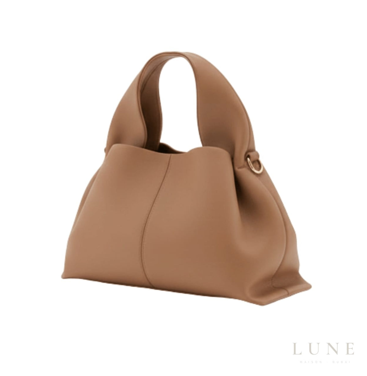 Polène Numéro Neuf Mini Textured Taupe Leather