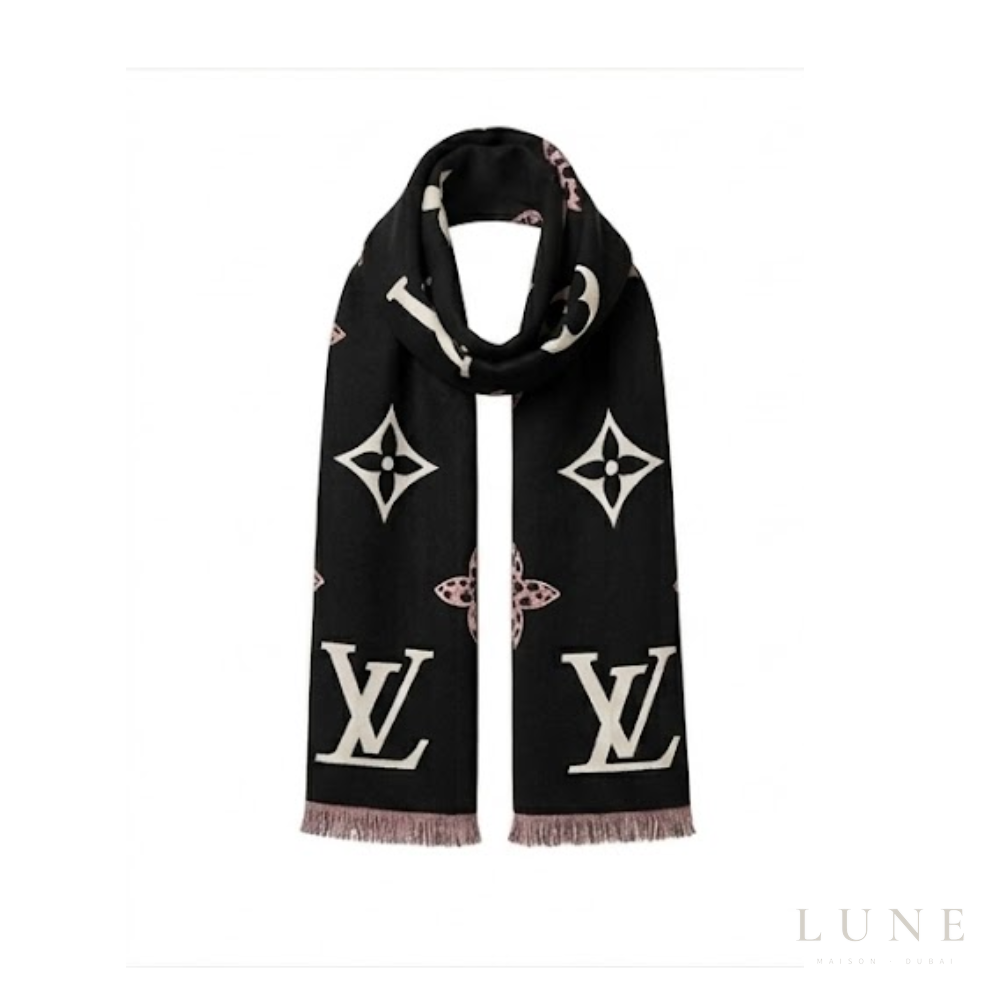 Louis Vuitton Monogram Scarf – Black