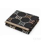 Gucci GG Check Wool Scarf – Black