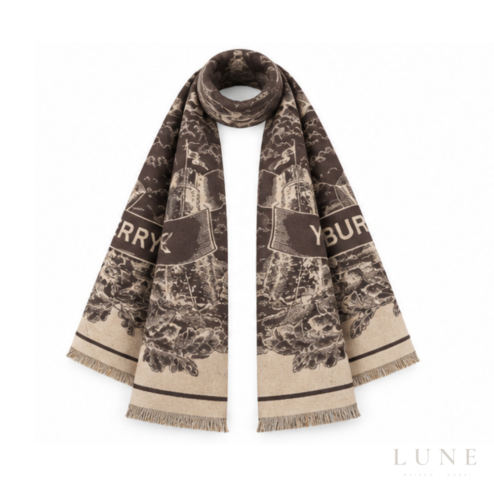 Burberry | Scarf Stormy Knight Dark Brown - View 3