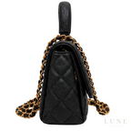 Chanel Bag | Coco Handle Small Flap Bag – Black (Quilted caviar leather with gold-tone hardware)