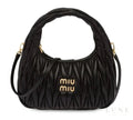 Miumiu Wander Shoulder Bag - Matelassé Nappa Leather "Black" - Bagistaofficial