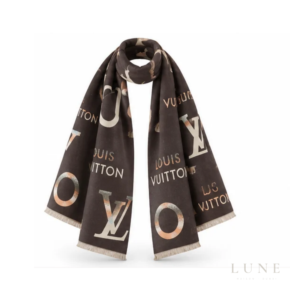 Louis Vuitton Monogram Scarf – Dark Brown