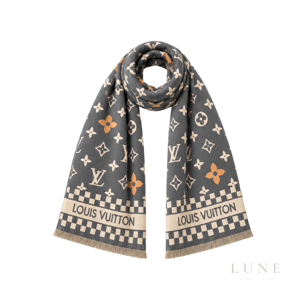 Louis Vuitton | Scarf Wild At Heart Slate Grey - View 3