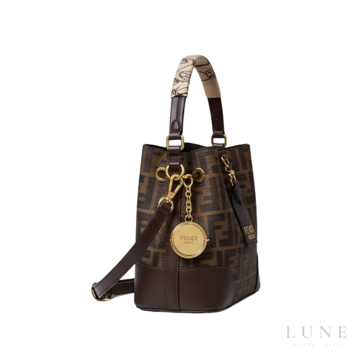 Fendi Boston 365 Medium Brown Black