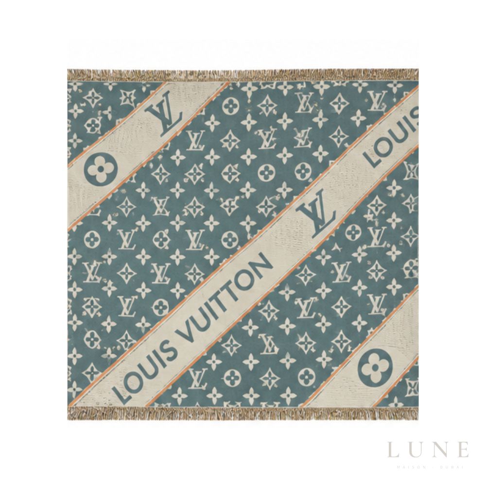 Louis Vuitton Monogram Denim Shawl Pearl – Grey