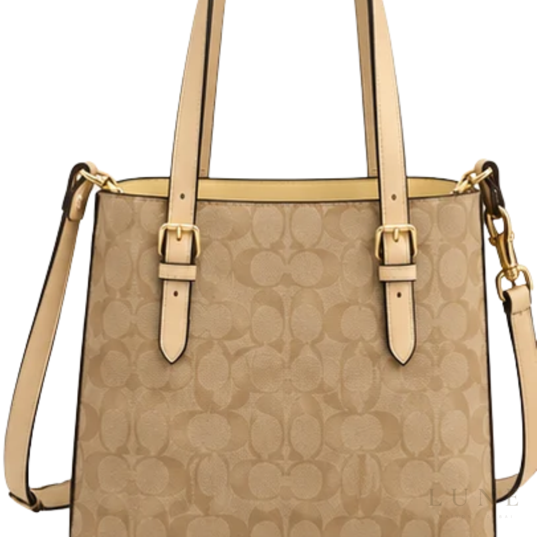 Coach Bag | Mollie Tote 25 – Beige – Khaki Signature