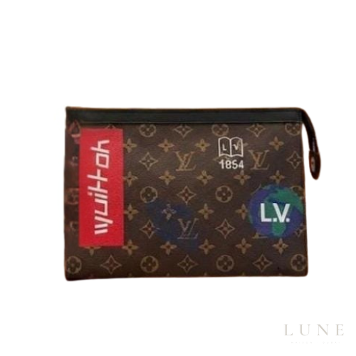 Louis Vuitton Pouch Leather Graphic Zip