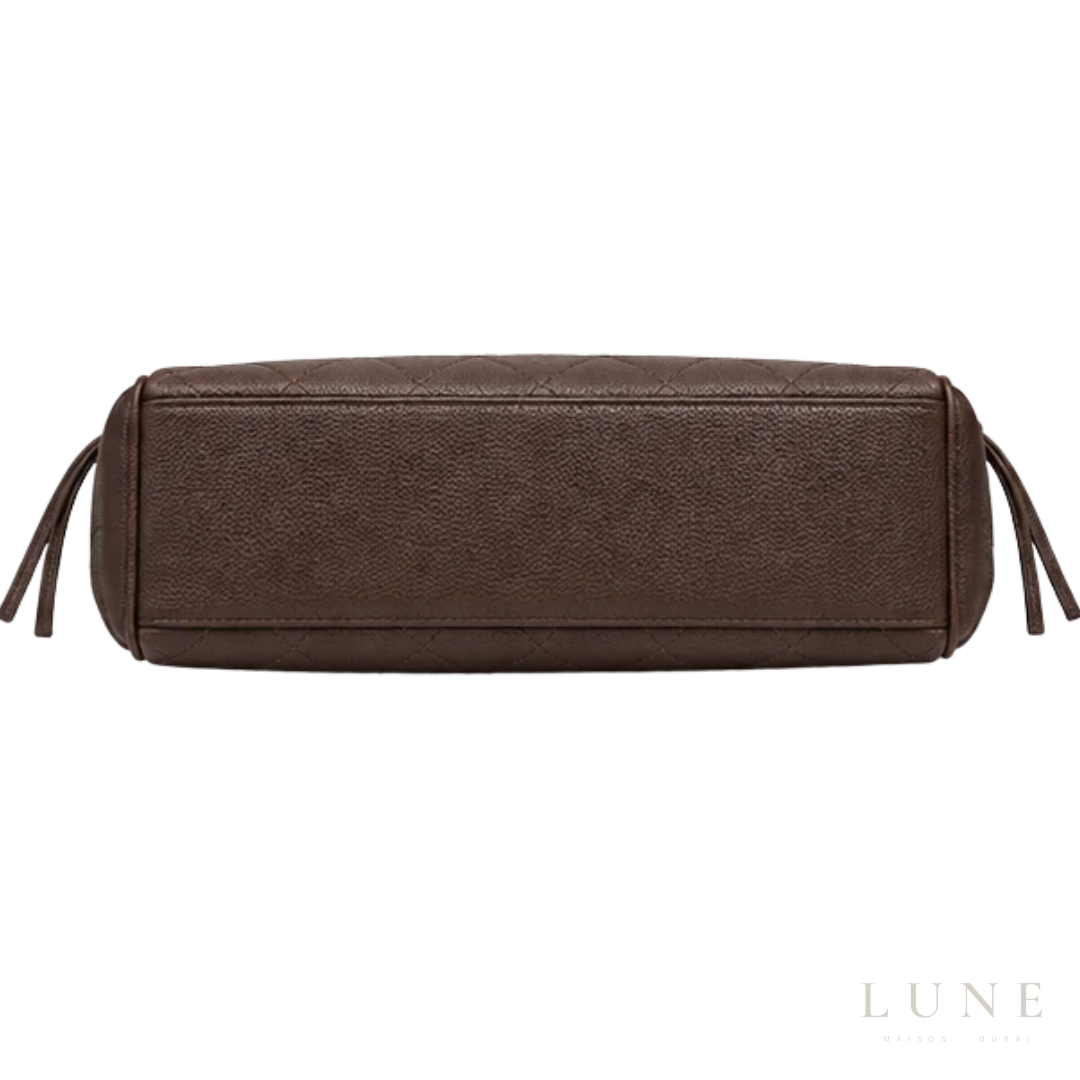 Chanel Bag | Urban Essentials Small Shopping Bag (East-West Baguette Tote) – Dark Brown (Espresso – Coffee)