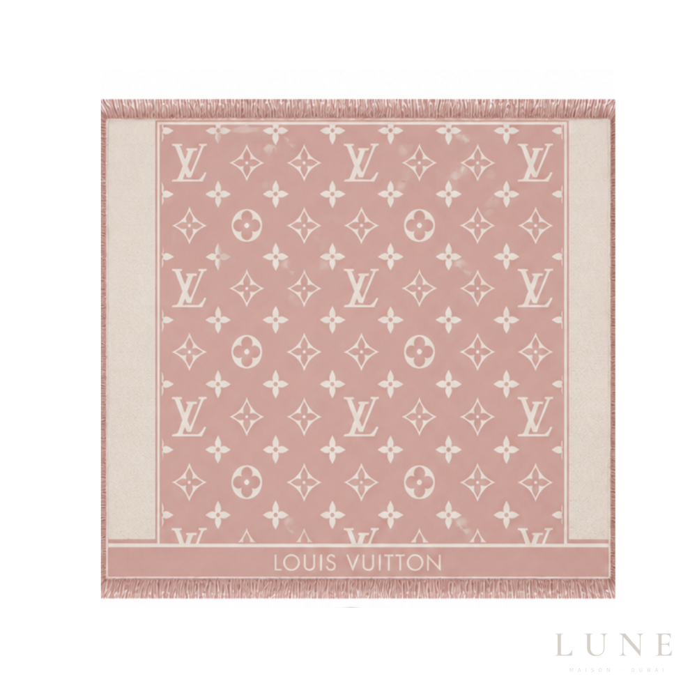 Louis Vuitton Monogram Classic Powder Scarf – Pink