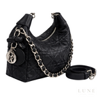 Dior Bag | Diorstar Hobo Bag with Chain – Black Macrocannage