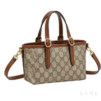 Gucci GG Emblem Mini Tote – Brown