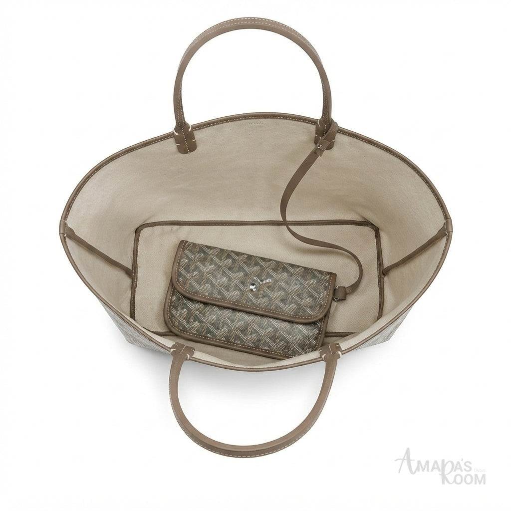 Goyard Saint Louis Tote Bag – Khaki Chevron Goyardine - View 4
