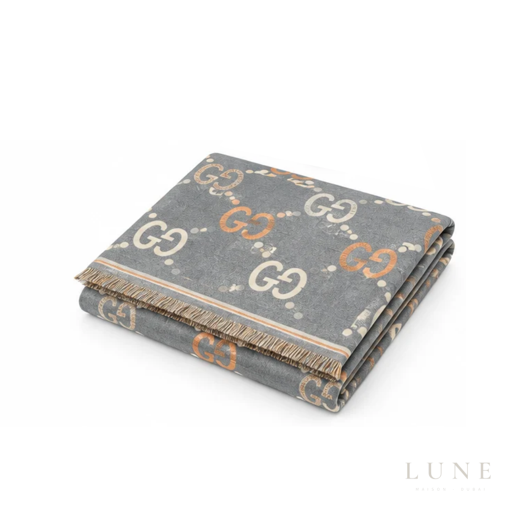 Gucci GG Check Scarf – Grey