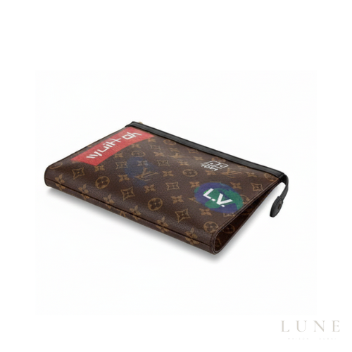 Louis Vuitton Pouch Leather Graphic Zip