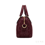 Coach Bag | Mini Rowan Crossbody Bag – Maroon – Deep Berry Signature