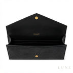 Saint Laurent Uptown Pouch – Crocodile-Embossed Black - View 3