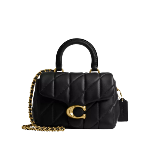 Coach Black Quilted Nappa Leather Times Square