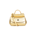 Dolce & Gabbana Gold Leather Sicily Top-Handle