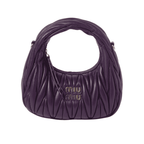 Miumiu Wander Matelassé Nappa Leather Hobo Mini-Bag "Voilet" - Bagistaofficial