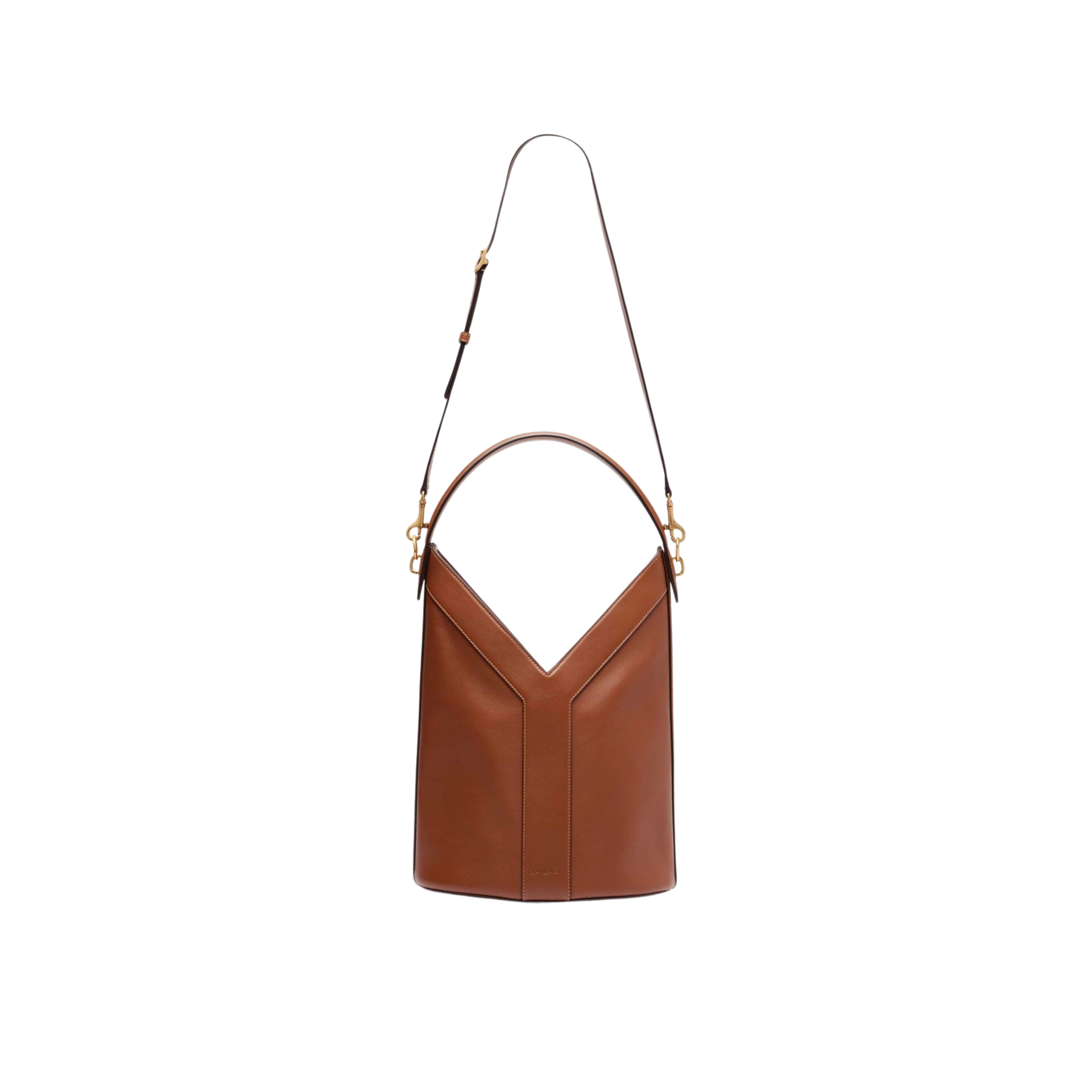 Saint Laurent | Y leather bucket bag brown
