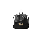 Fendi Black Ff Clasp Drawstring Backpack