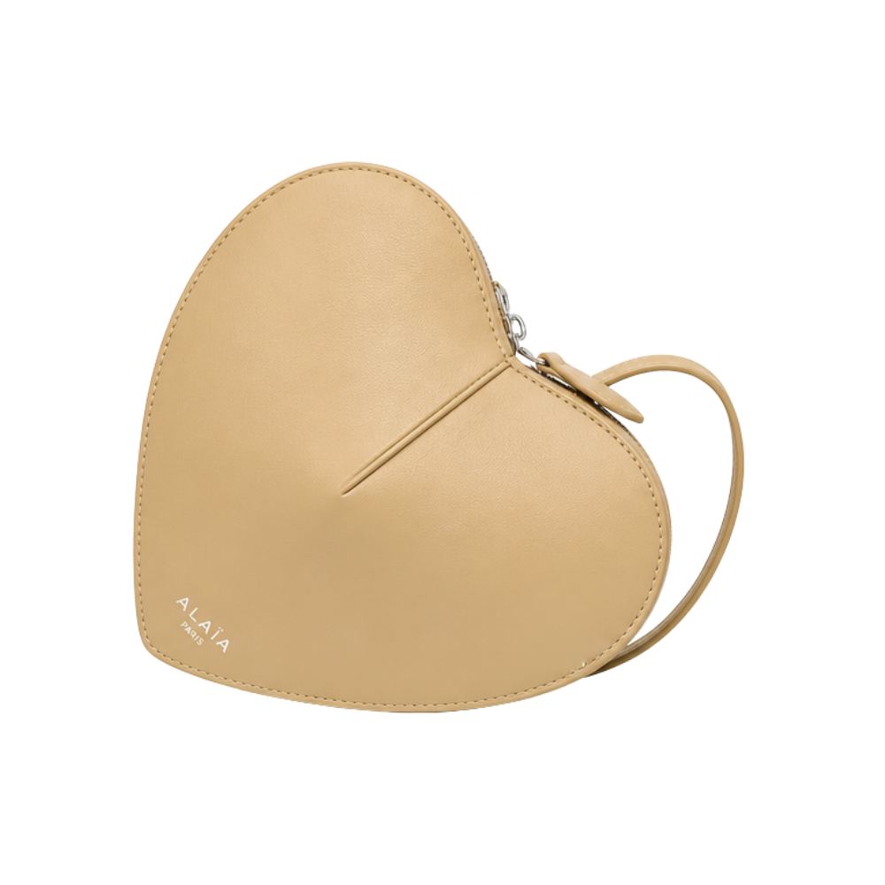 Alaïa Le Cœur Calfskin Bag – Beige