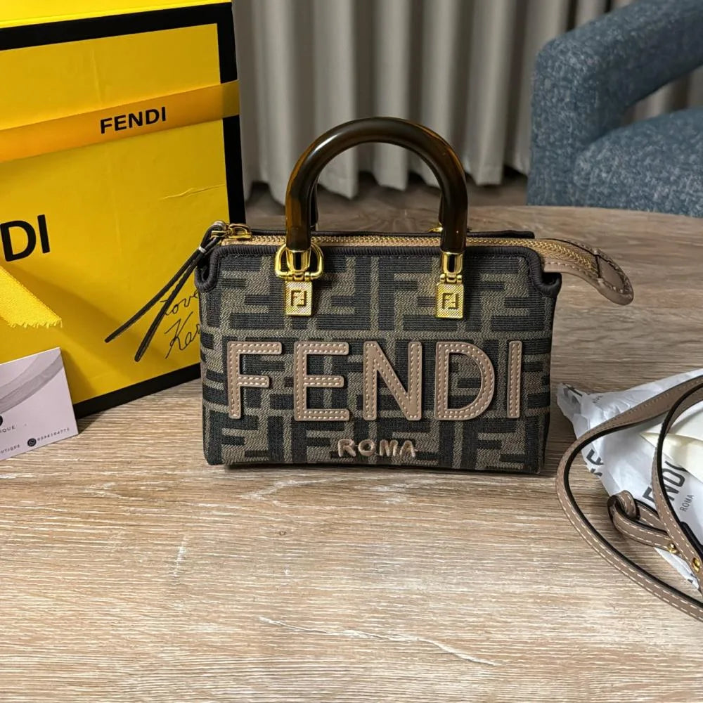 Mini By The Way Bag – Brown Zucca Canvas & Leather