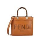 Fendi Sunshine Small Tote Bag - Brown Calf Leather