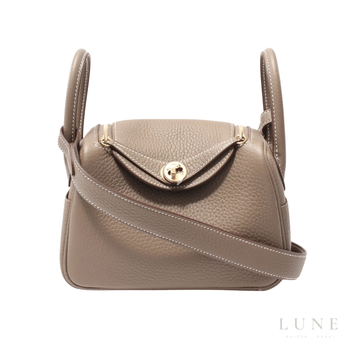 Hermès Mini Lindy Tc 20 Elephant Gray
