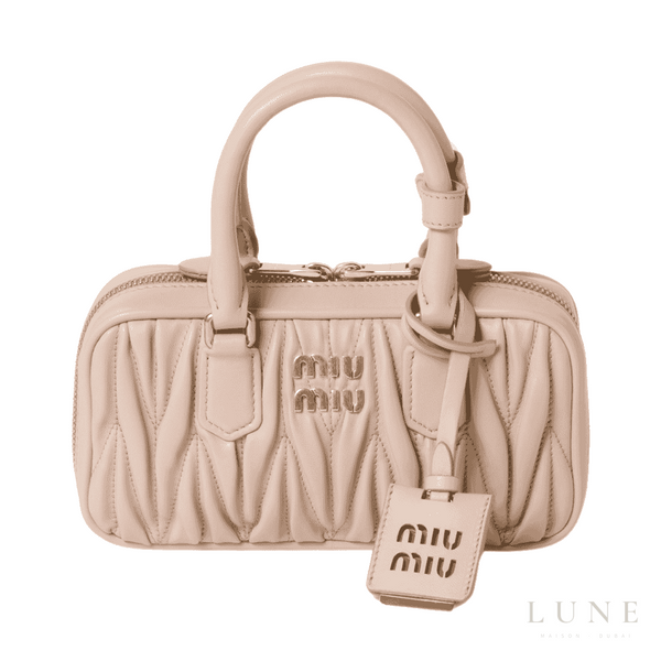 Miu Miu Arcadie Matelassé Nappa Leather Mini-Bag "Powder Pink"