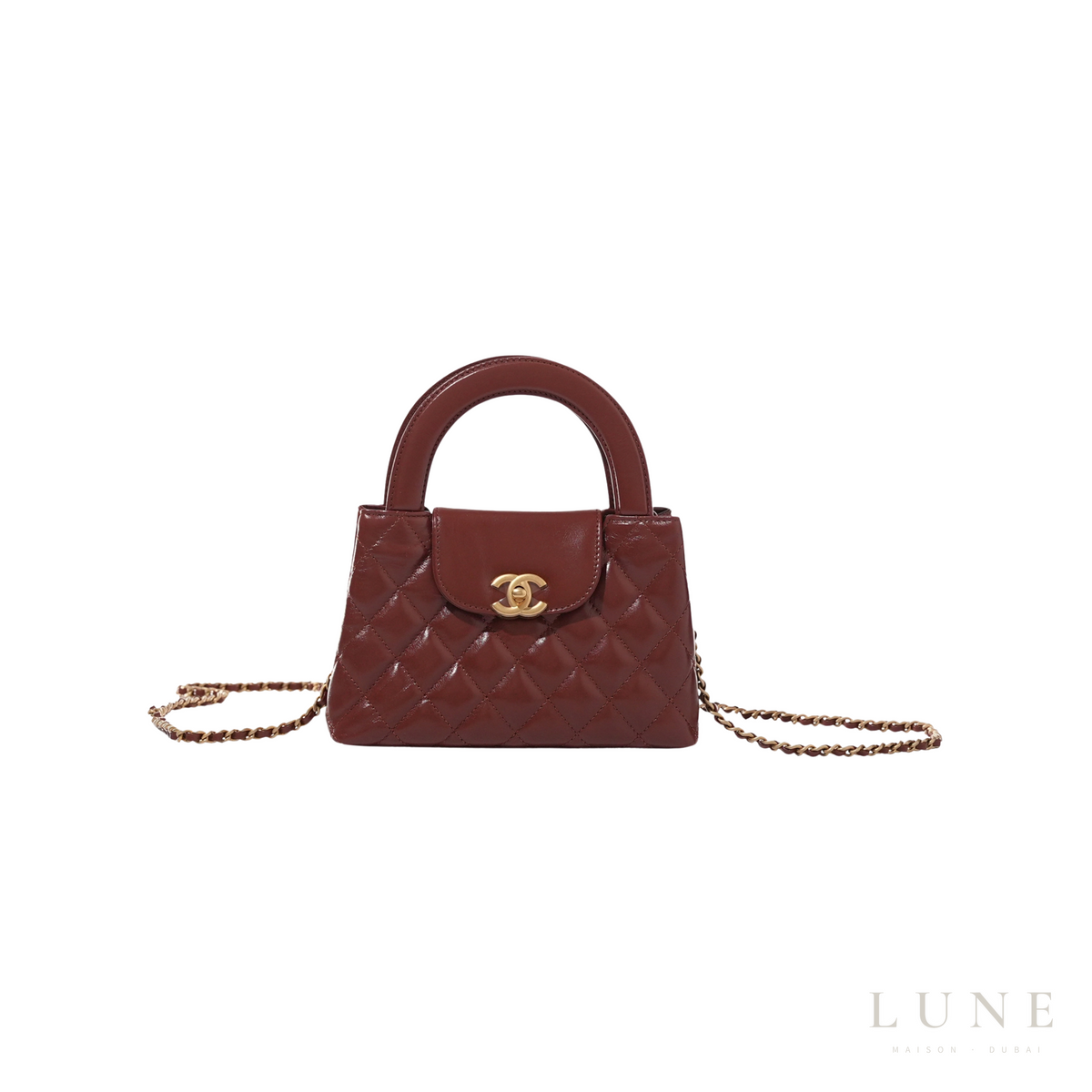 Chanel Nano Kelly Burgundy