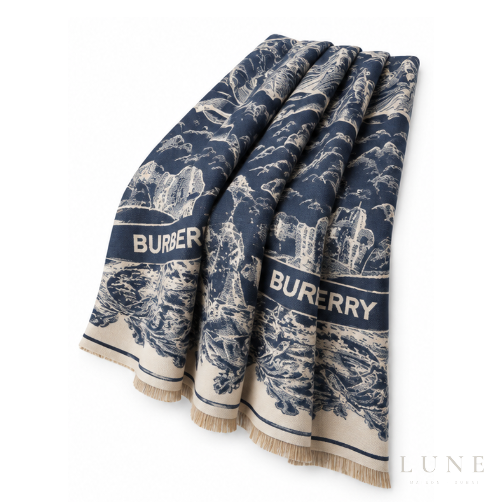 Burberry | Shawl Knight Cashmere Navy Blue - View 2