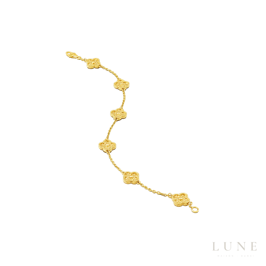 Van Cleef Rose Gold White Bracelet