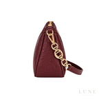 Aigner Bag | Delia Monogram Shoulder Bag – Burgundy – Wine
