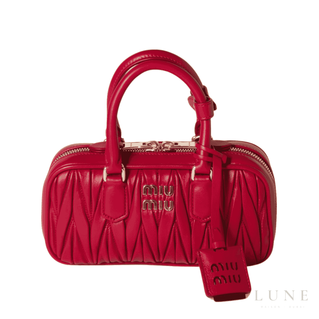 Miumiu Arcadie Matelassé Nappa Leather Mini-Bag "Red" - Bagistaofficial
