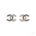 Chanel Strass & Enamel CC Stud