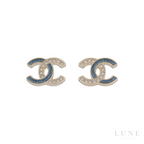 Chanel Strass & Enamel CC Stud