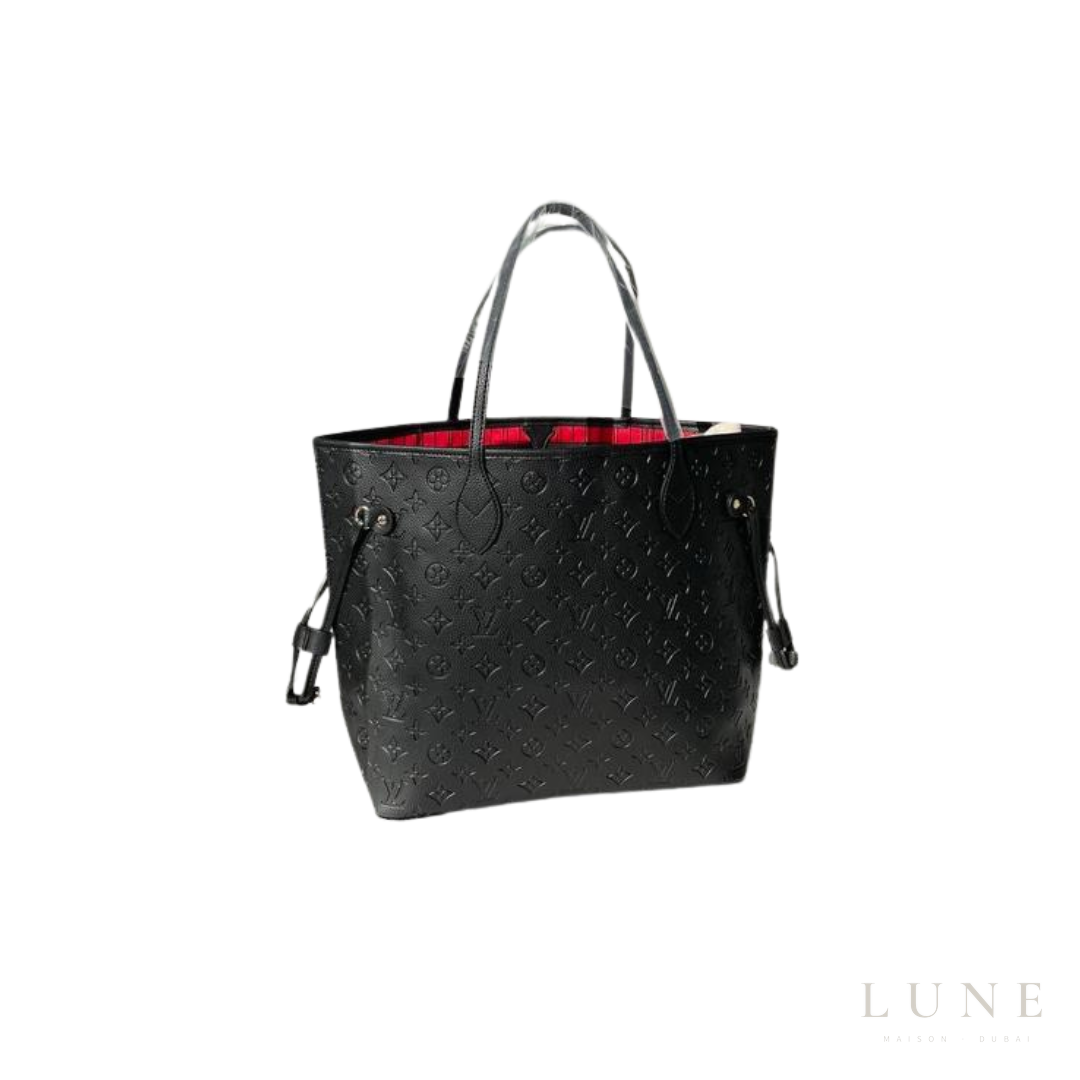 Louis Vuitton Neverfull Leather Bag – Black - View 2