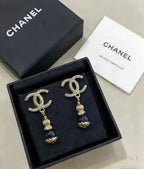 Chanel CC Dangling Earrings