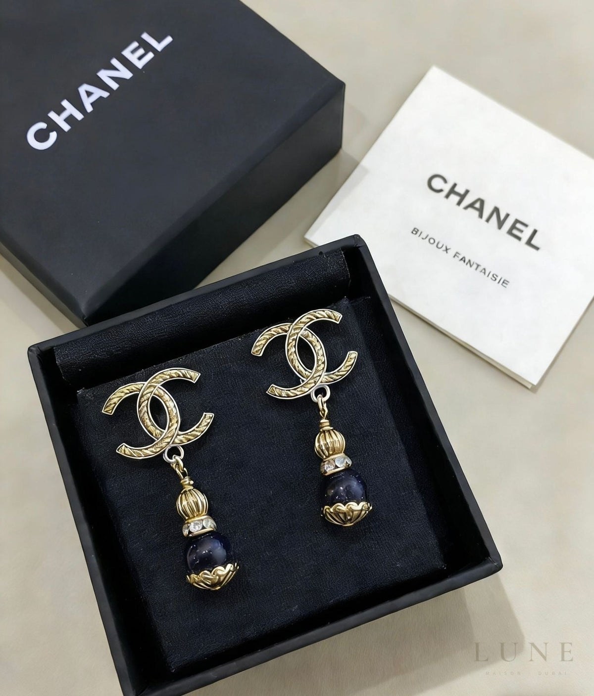 Chanel CC Dangling Earrings