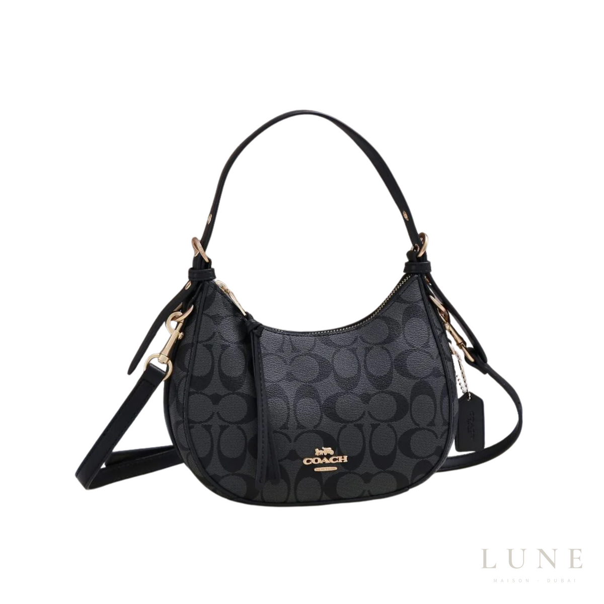 Coach Kleo Hobo Signature Canvas Cocoa Almond