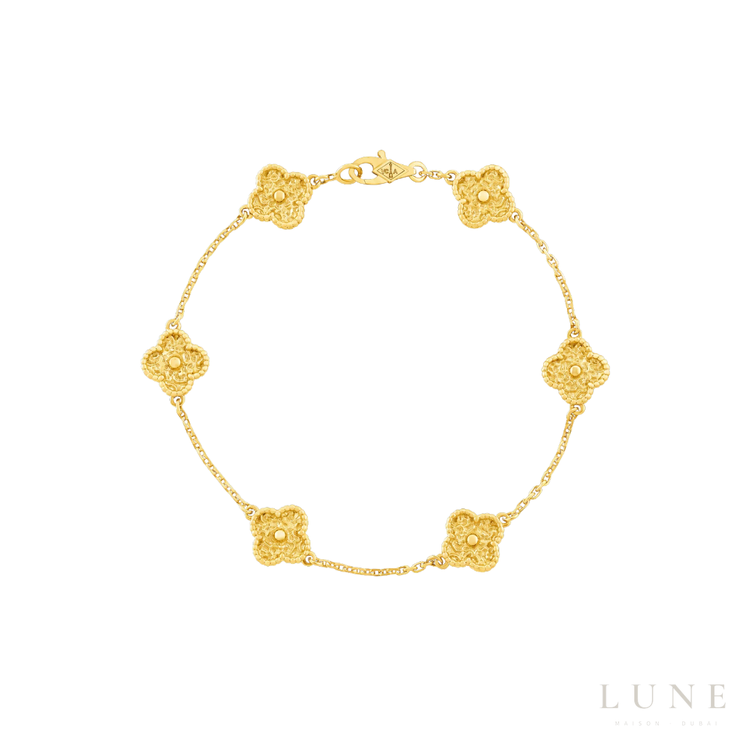 Van Cleef Rose Gold White Bracelet