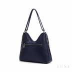 Chanel Maxi Hobo Ribbed Leather Blue