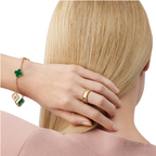 Van Cleef Gold Malachite Diamond Set