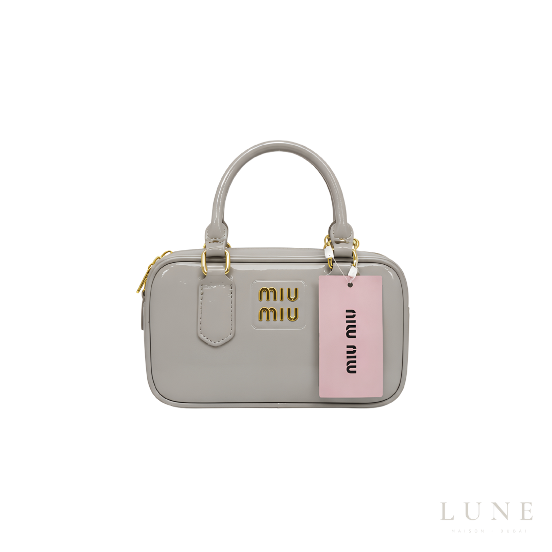Miu Miu Arcadie Leather Bag – Grey - View 1