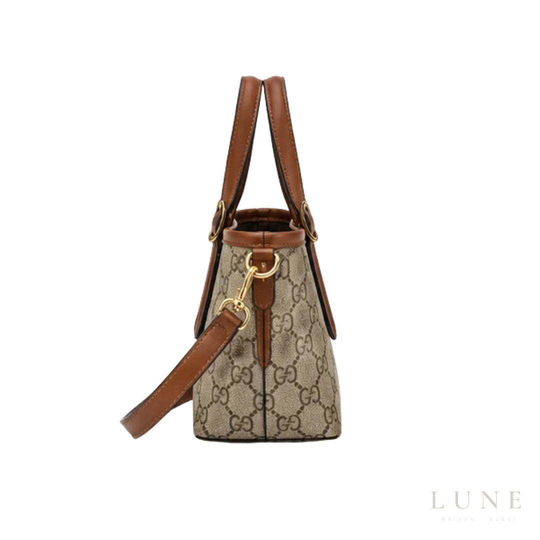 Gucci GG Emblem Mini Tote – Brown