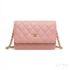 Chanel Wallet – Pink Quilted Caviar Leather - View 1