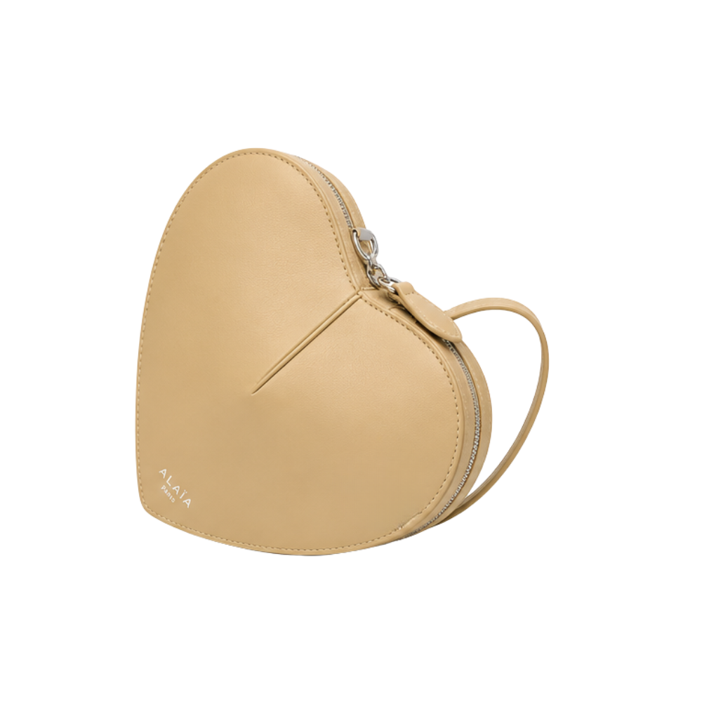 Alaïa Le Cœur Calfskin Bag – Beige